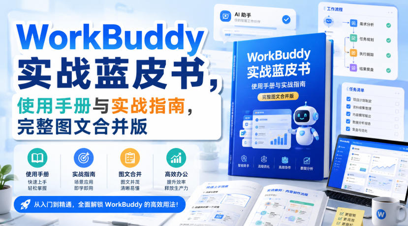 WorkBuddy实战蓝皮书,使用手册与实战指南,完整图文合并版 WorkBuddy实战蓝皮书,使用手册与实战指南,完整图文合并版